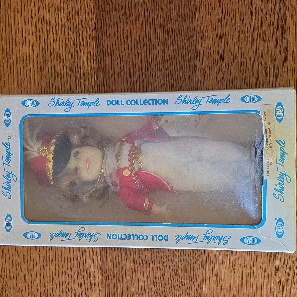 Vintage Ideal Shirley Temple doll With Stand In BOX-8 Inch Doll